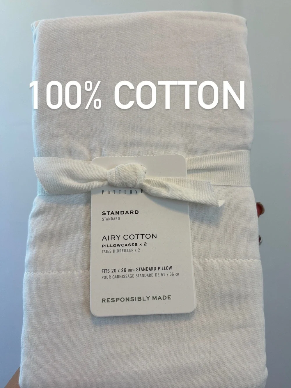Pottery Barn | 100% Cotton| Standard Pillowcases | NWT